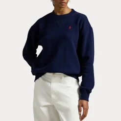 Polo Ralph Lauren naisten collegepaita Fleece Crewneck, tummansininen