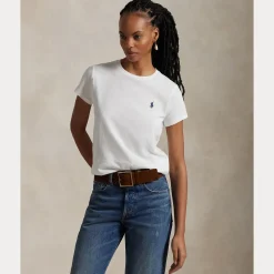 Polo Ralph Lauren naisten t-paita, NEW RLTPP-SHORT SLEEVE-T-SHIRT Valkoinen