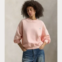 Polo Ralph Lauren naisten collegepusero Knit Pullover Sweatshirt, vaaleanpunainen