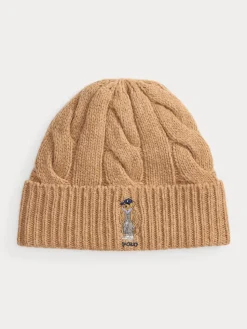 Polo Ralph Lauren naisten pipo, FALL BEAR HT-HAT Kameli