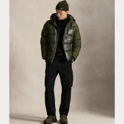 Polo Ralph Lauren The Gorham Two-Tone Down Jacket, tummanvihreä