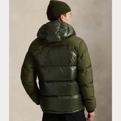 Polo Ralph Lauren The Gorham Two-Tone Down Jacket, tummanvihreä