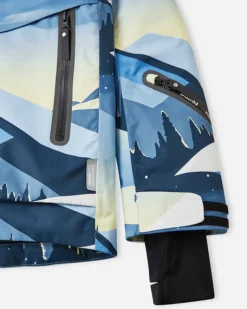 Reima lasten laskettelutakki Tirro, Sininen kuosi