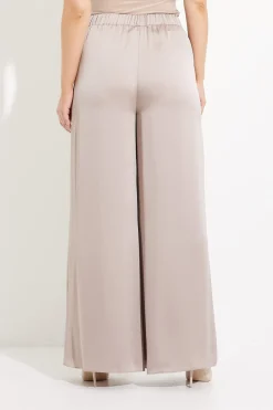 Ribkoff Naisten Housut, SATIN WIDE LEG PANTS Hiekka