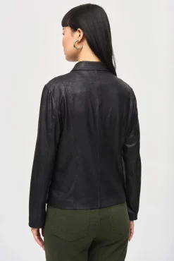 Ribkoff Naisten Takki, FOILED KNIT MOTO JACKET Musta