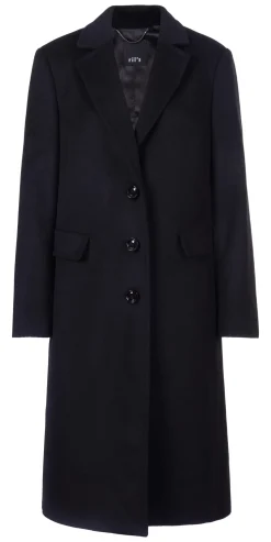 Ril's Naisten Villakangastakki,CHANIE VILLAKANGASTAKKI 100CM Musta