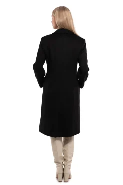 Ril's Naisten Villakangastakki,CHANIE VILLAKANGASTAKKI 100CM Musta