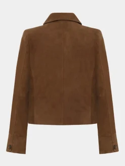 Saki naisten nahkatakki, THEA JACKET Konjakinruskea