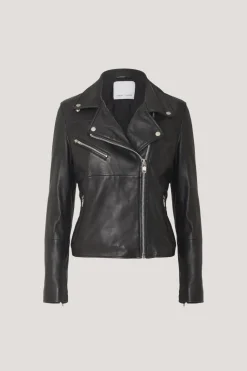 Samsøe & Samsøe Naisten Nahkatakki, Tautou 2771 Musta