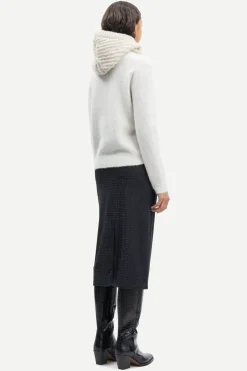 Samsoe and Samsoe Naisten Neuletakki, NOR SHORT CARDIGAN 7355 Luonnonvalkoinen