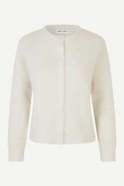 Samsoe and Samsoe Naisten Neuletakki, NOR SHORT CARDIGAN 7355 Luonnonvalkoinen