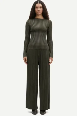 Samsoe and Samsoe Naisten Housut, UMA TROUSERS 10167 Armeijanvihreä