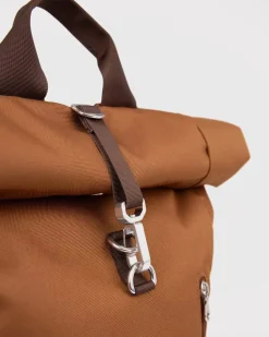 Sandqvist unisex reppu GROUND Rolltop Backpack L, konjakinruskea
