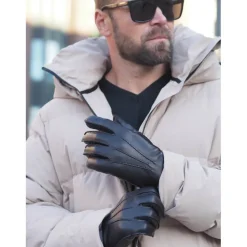 Sauso miesten käsineet, MIIKKA LAMMASNAPPA KÄSINEET Musta