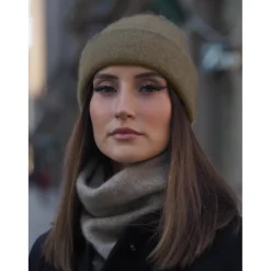 Sauso pipo, SAANA UNISEX DOUBLE BEANIE Vaalea Beige