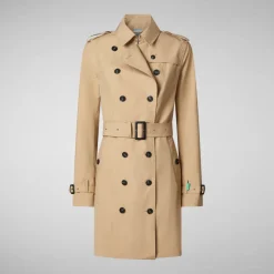 Save The Duck naisten trenssi, AUDREY TRENCH COAT Kameli