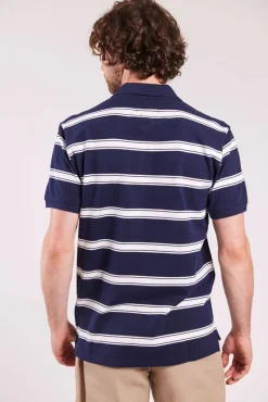 Sebago miesten pikeepaita, MILO STRIPED PIQUE NOS Raidallinen Sininen