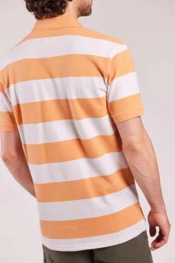 Sebago miesten pikeepaita, MICK BLOCK STRIPE PIQUE NOS Raidallinen Keltainen