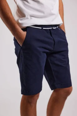 Sebago miesten shortsit, BELTED BERMUDA SHORTS Tummansininen