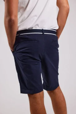 Sebago miesten shortsit, BELTED BERMUDA SHORTS Tummansininen