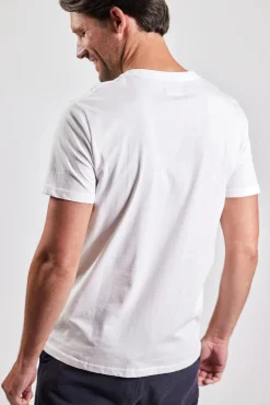 Sebago miesten t-paita, AUTHENTIC LOGO TEE Valkoinen