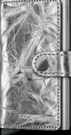 SECRID korttikotelo, MINIWALLET CRUNCH SILVER Hopeanharmaa