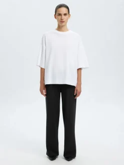 Selected Femme K-SLFTENNY RELAXED PANTS, musta