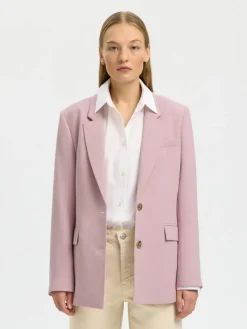 Selected Femme naisten bleiseri AD-SLFRITA LS CLASSIC, Bleached Mauve Melan