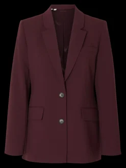 Selected Femme Naisten Bleiseri, AD-SLFRITA LS CLASSIC BLAZER MEL NOOS Fig Melange