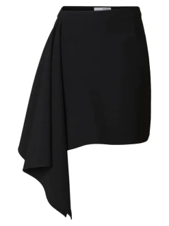 Selected Femme naisten hame SLFSYLVIE HW SHORT SKIRT B, musta