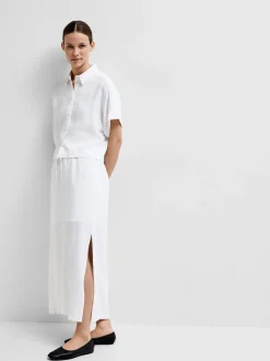 Selected Femme naisten hame, SLFVIVA HW ANKLE SKIRT Valkoinen