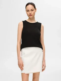 Selected Femme naisten hihaton toppi, SLFMOON SUS SL KNIT TOP Musta