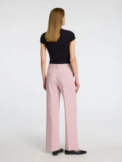Selected Femme naisten housut, SLFRITA MW WIDE PANT MEL Vaaleanpunainen