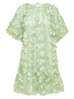 Selected Femme Naisten Mekko SLFALBERTA 2/4 DRESS Vaaleanvihreä