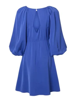 Selected Femme naisten mekko, SLFLAURINA 3/4 SHORT OPEN BACK DRESS Sininen