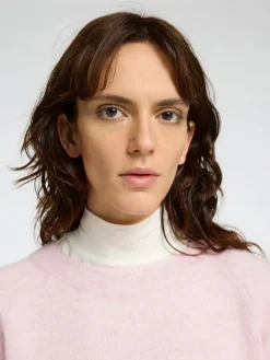 Selected Femme Naisten Neulepaita, Lulu LS Knit O-Neck, Bleached Mauve Melan