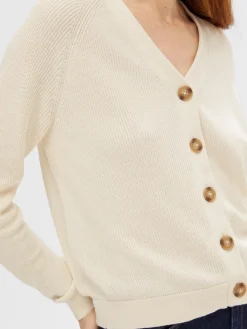 Selected Femme naisten neuletakki, SLFELINNA LS KNIT CARDIGAN Luonnonvalkoinen
