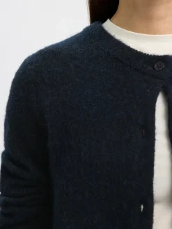 Selected Femme naisten neuletakki, SLFLULU NEW LS KNIT CARDIGAN Dark Sapphire Melange