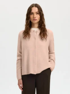 Selected Femme naisten neuletakki SLFLULU NEW LS KNIT CARDIGAN, Pale Dogwood Melange