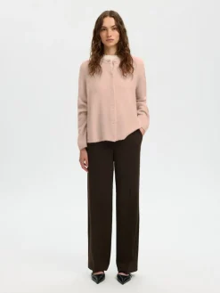 Selected Femme naisten neuletakki SLFLULU NEW LS KNIT CARDIGAN, Pale Dogwood Melange