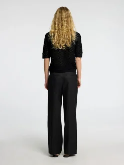 Selected Femme naisten neule, SLFSOFIA 2/4 KNIT CARDIGAN Musta