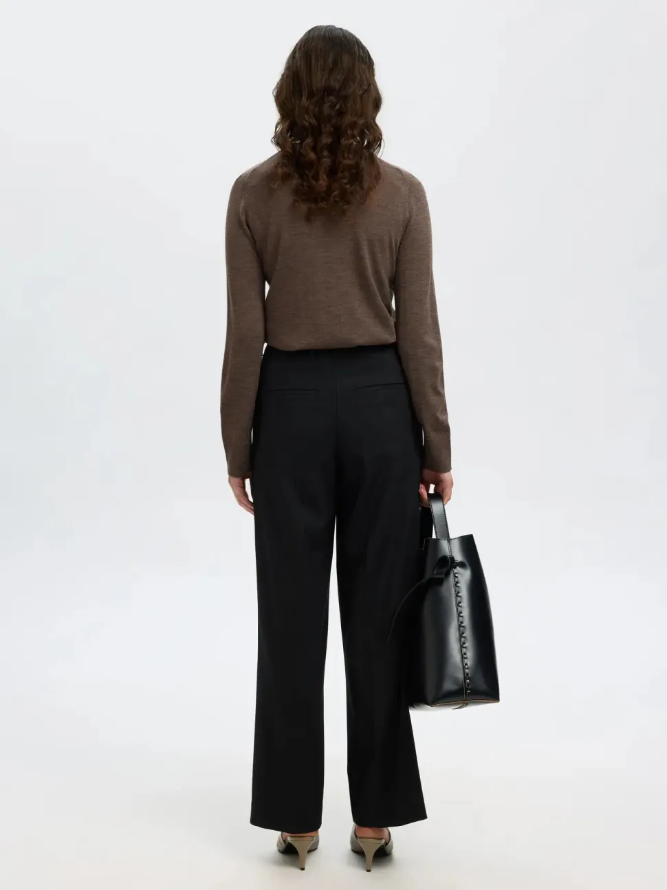 Selected Femme Naisten Neulepaita, Slfthea LS Knit Merino O-Neck Noos Delicioso