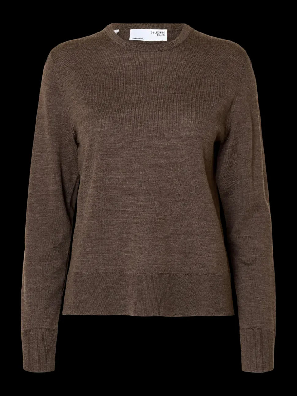 Selected Femme Naisten Neulepaita, Slfthea LS Knit Merino O-Neck Noos Delicioso