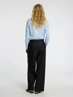 Selected Femme naisten paitapusero, SLFROMIE LS FITTED SHIRT Light Blue