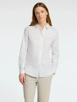 Selected Femme naisten paitapusero, SLFROMIE LS FITTED SHIRT Bright White