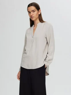 Selected Femme Naisten Pusero, SLFMIVIA LS TOP B Hiekka