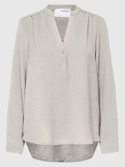 Selected Femme Naisten Pusero, SLFMIVIA LS TOP B Hiekka