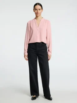 Selected Femme Naisten Pusero, SLFMIVIA LS TOP B Vaaleanpunainen