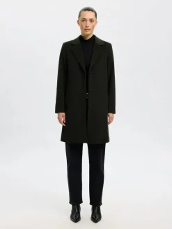 Selected Femme naisten takki, SLFSASJA LANO COAT Deep Depths Melange
