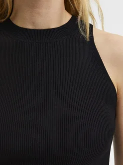 Selected Femme Naisten Toppi, SLFOLINA SL KNIT TOP Musta
